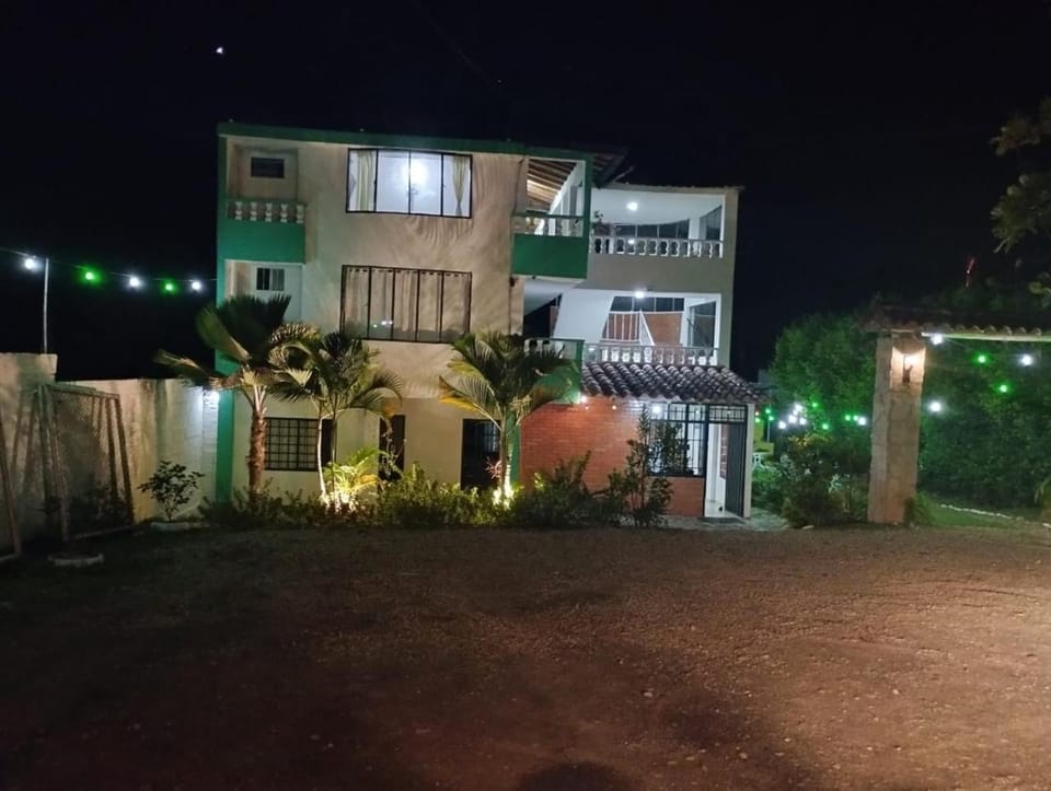 Property building, Night, Garden, Garden view