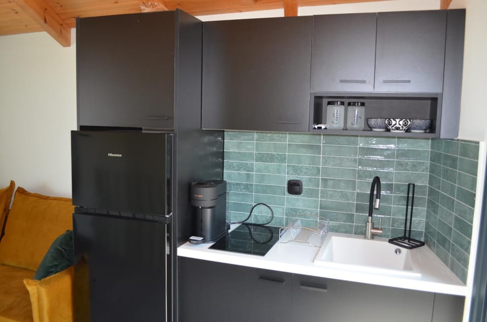 Coffee/tea facilities, Kitchen or kitchenette, stove