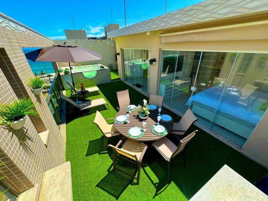 Day, Hot Tub, View (from property/room), Seating area, Beach, sunbed