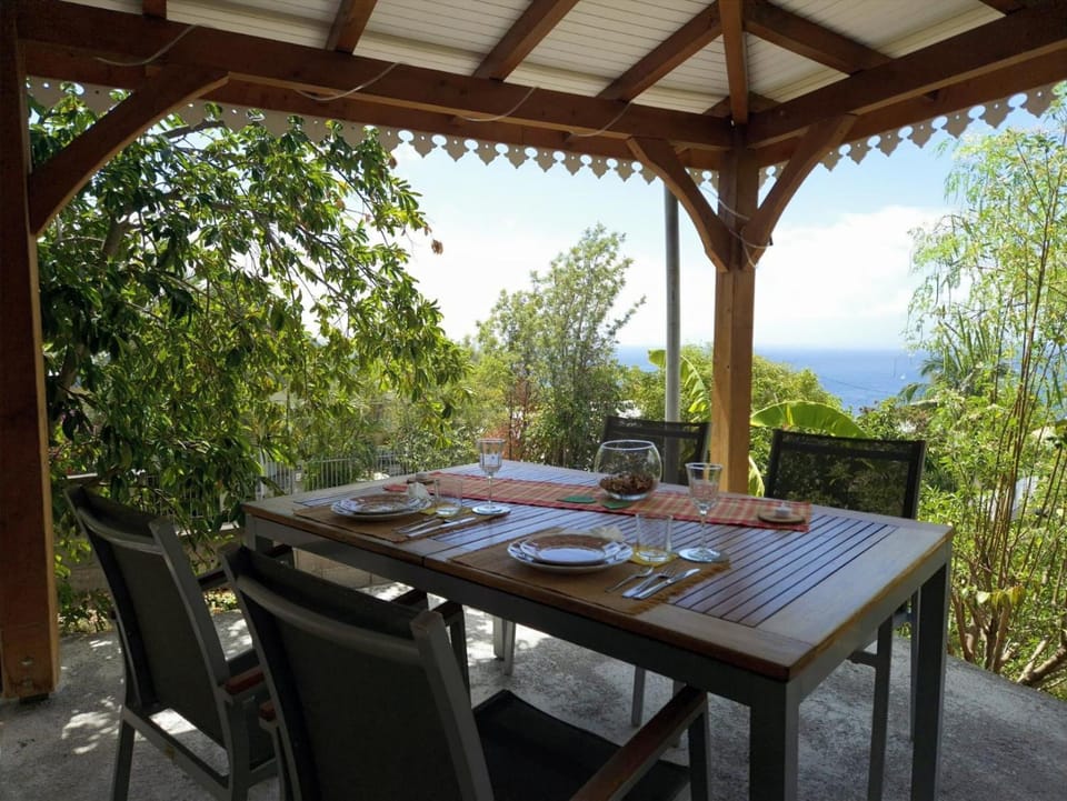 Patio, Day, Natural landscape, View (from property/room), Dining area, Sea view