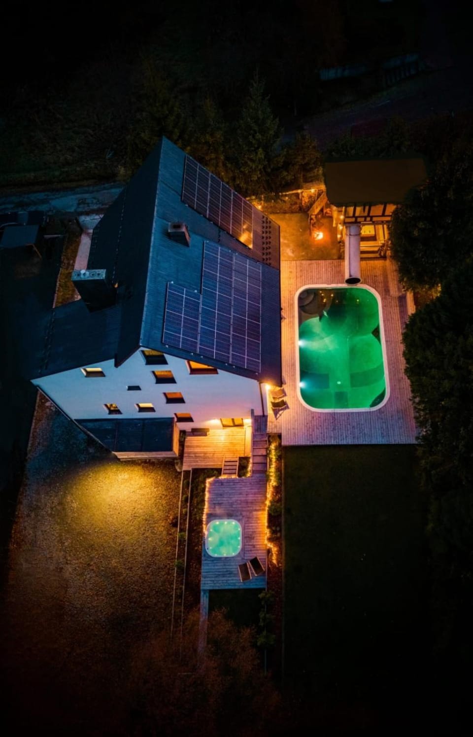 Night, Garden, Hot Tub, Balcony/Terrace, Aqua park, Pool view, Swimming pool, Swimming pool