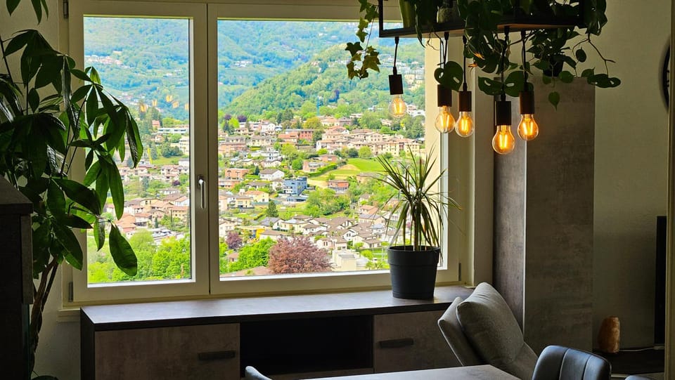 Natural landscape, Garden, Living room, Seating area, Mountain view