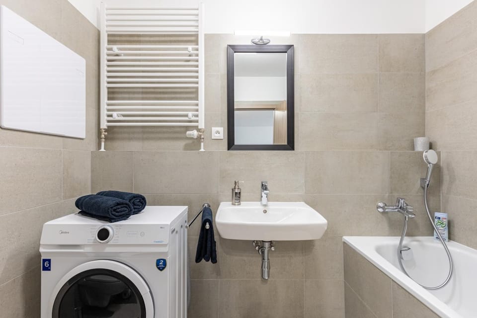 towels, washing machine, dryer