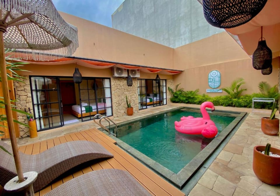 Patio, Day, Natural landscape, Seating area, Pool view, Swimming pool, Swimming pool