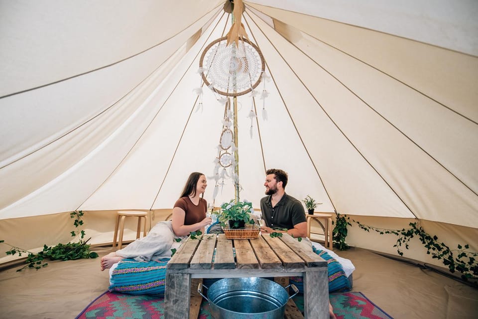 Coastal Glamp at Bellarine Estate winery Luxury tent in Melbourne