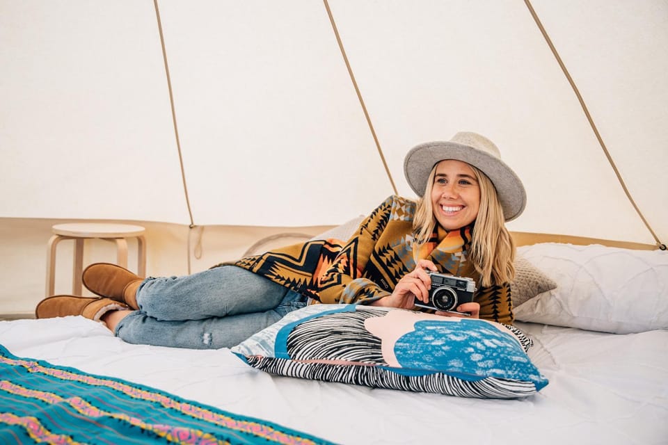 Coastal Glamp at Bellarine Estate winery Luxury tent in Melbourne