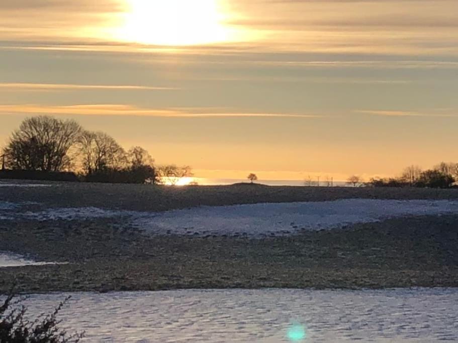 Natural landscape, Winter, View (from property/room), Sunset