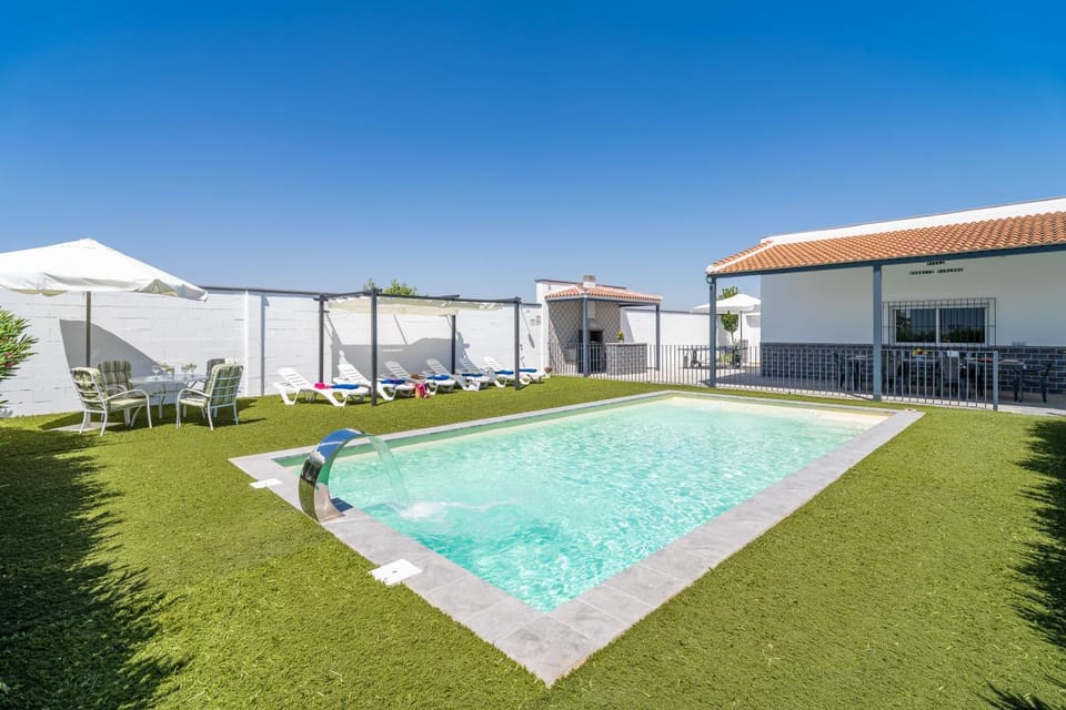 Property building, Living room, Swimming pool