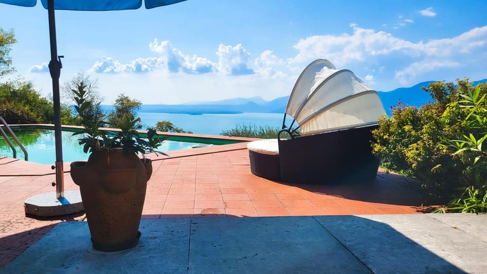 Day, Natural landscape, Garden, Garden view, Lake view, Mountain view, Pool view, Swimming pool