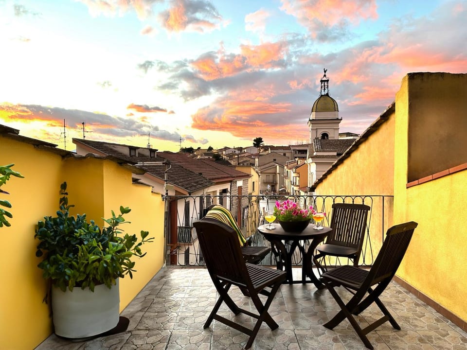 Patio, Day, View (from property/room), Balcony/Terrace, Dining area, City view, Entertainment, Sunset