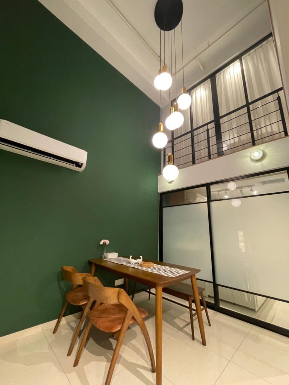 Dining area, air conditioner