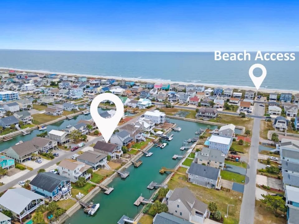 Isle Of A Time Brunswick Vacation Rentals Canal front with Boat slip House in Ocean Isle Beach