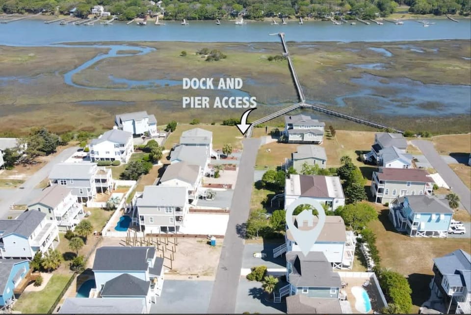 Marsh Mellowed by the Sea Brunswick Vacation Rentals Privated heated pool and beach House in Holden Beach