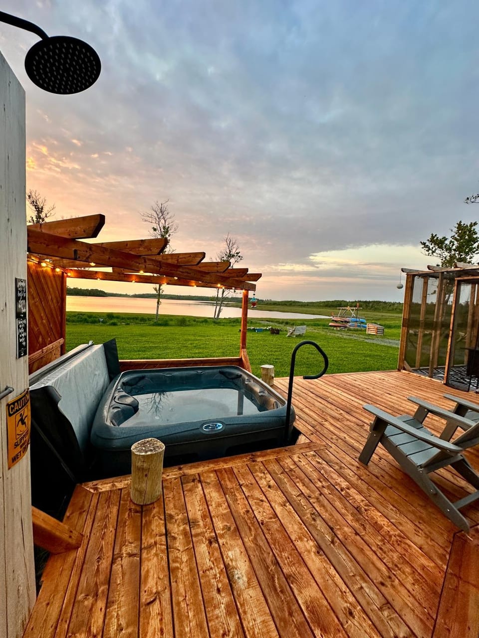 Patio, Hot Tub, Seating area, Sea view