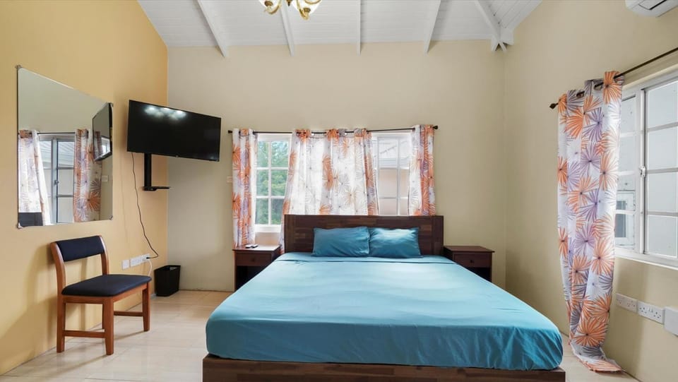 Bed, TV and multimedia, Photo of the whole room, Bedroom, air conditioner