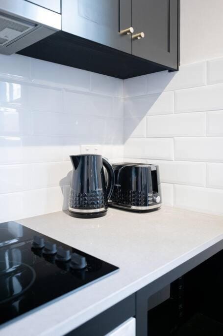 Kitchen or kitchenette, toaster