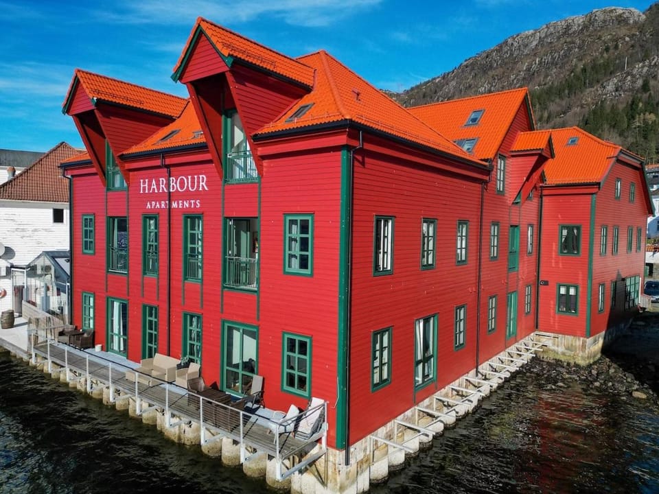 Seafront Apt. with Elevator and French Balcony Apartment in Bergen