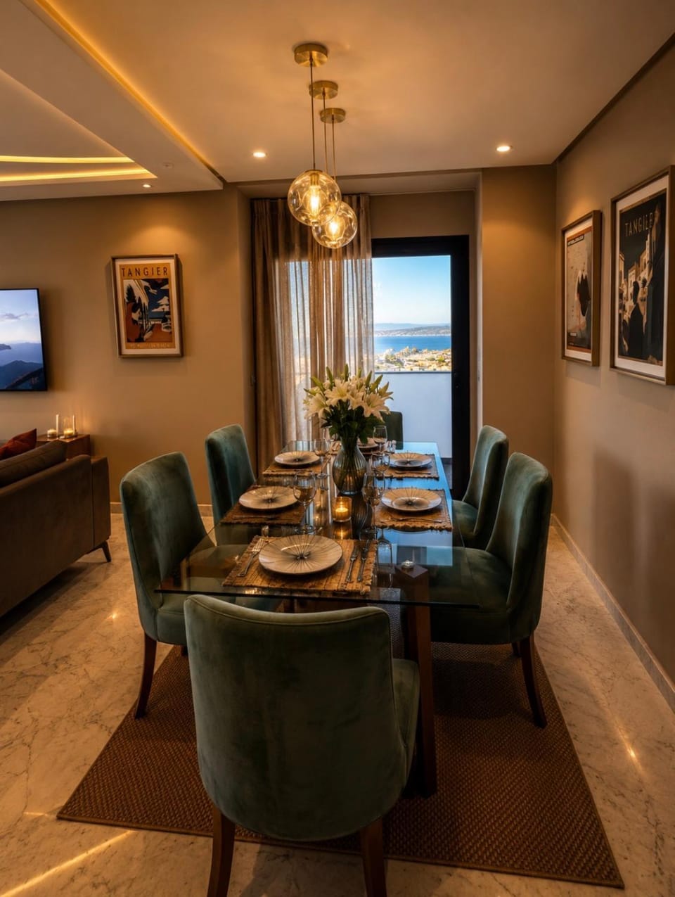 Penthouse Vue sur Mer & Piscine Apartment in Tangier