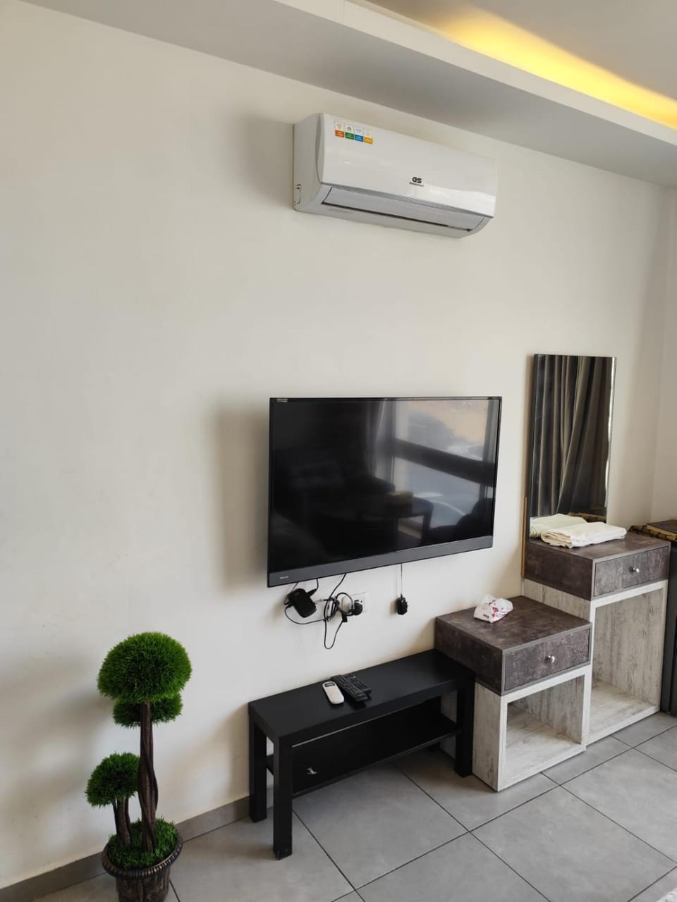 Living room, air conditioner
