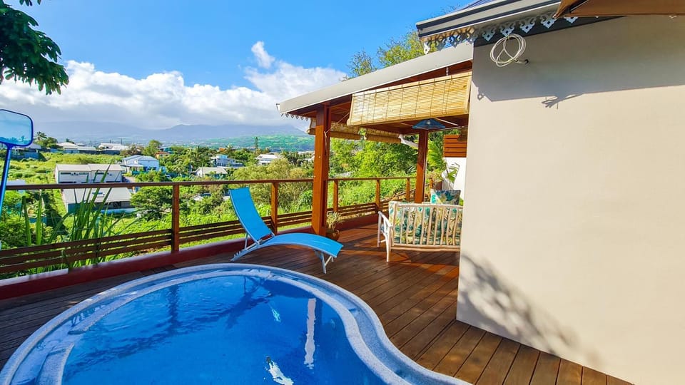 View (from property/room), Balcony/Terrace, Pool view, Swimming pool