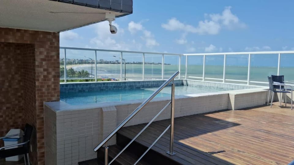 View (from property/room), Balcony/Terrace, Pool view, Sea view