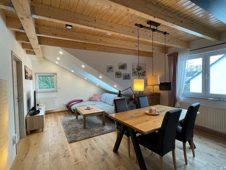 Living room, Seating area, Dining area