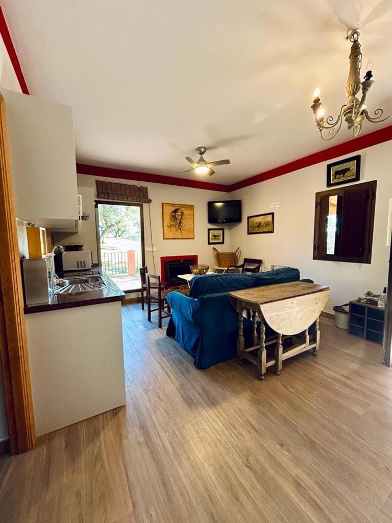 Kitchen or kitchenette, Living room, Dining area