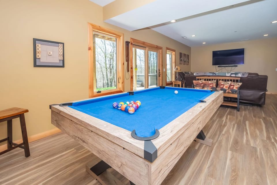 Billiard, Game Room, TV and multimedia, Seating area, Garden view