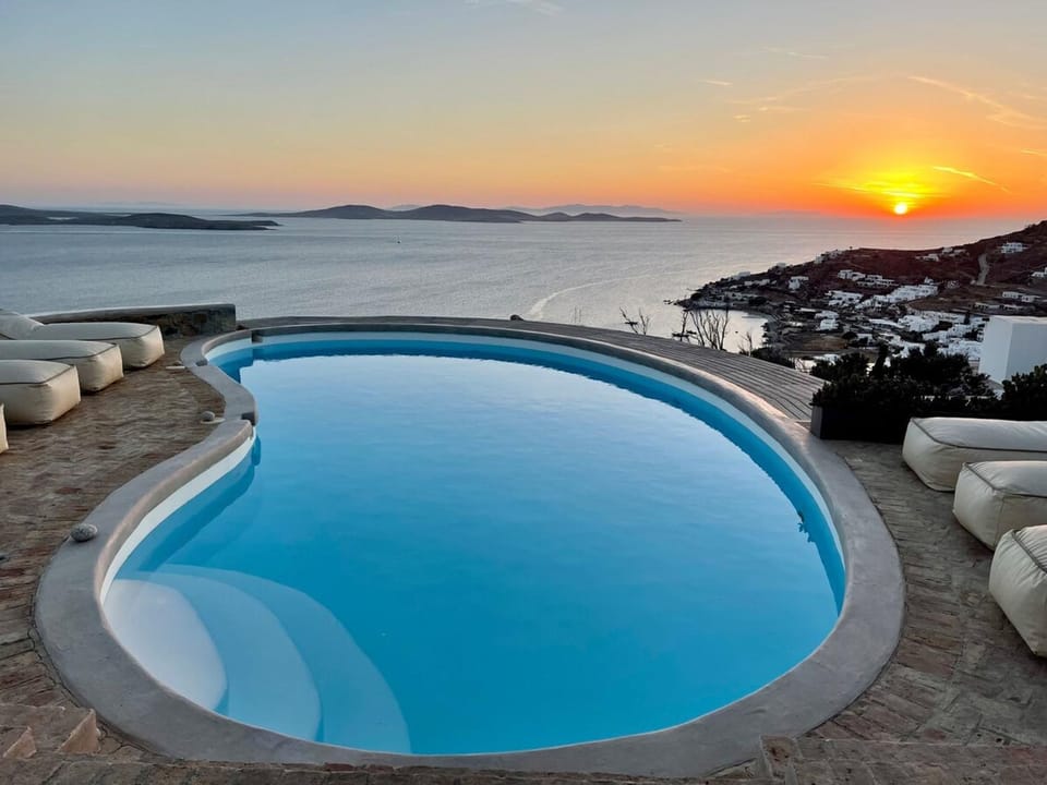 Swimming pool, Sunset