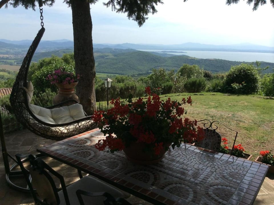 Patio, Day, Natural landscape, View (from property/room), Balcony/Terrace, Dining area, Lake view, Mountain view