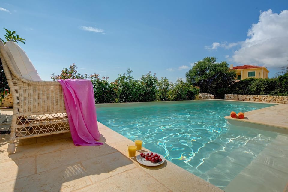 Property building, Living room, Swimming pool