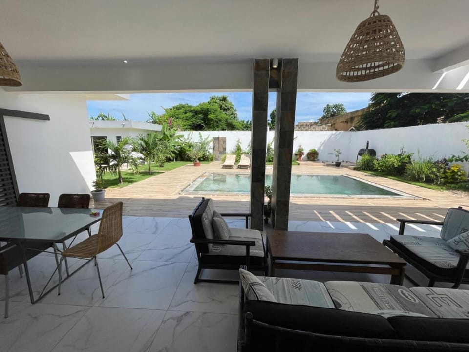 Patio, Balcony/Terrace, Seating area, Dining area, Garden view, Pool view, Swimming pool, sunbed