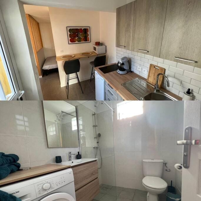 Shower, Toilet, Bathroom, Coffee/tea facilities, Kitchen or kitchenette, towels