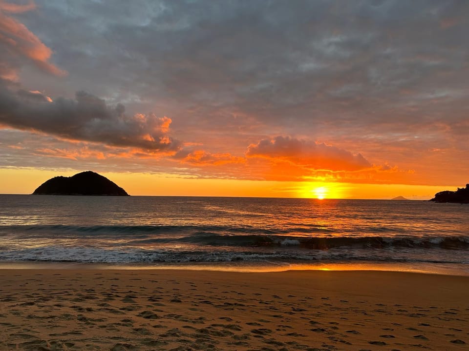 Natural landscape, Beach, Sunset