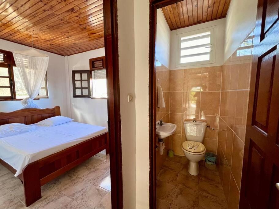 Toilet, towels