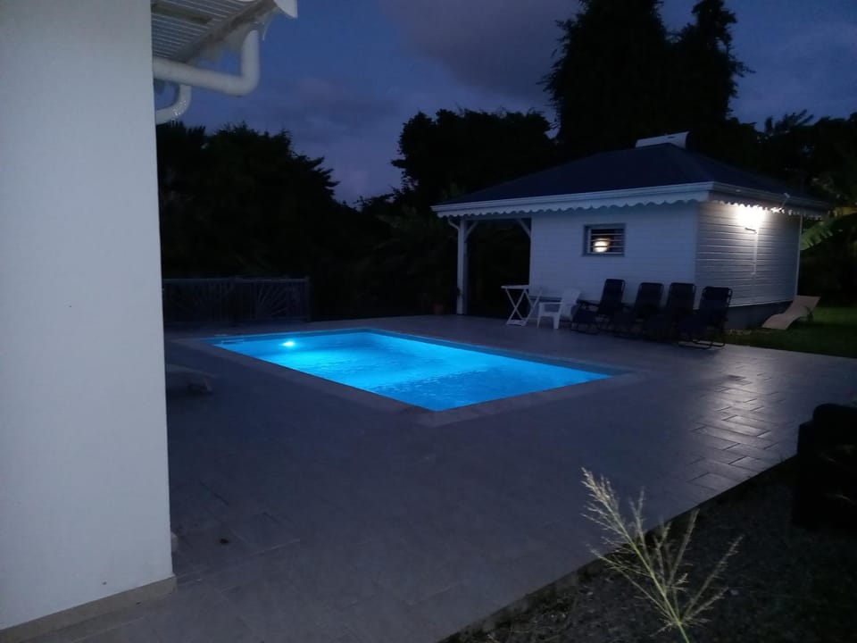 Property building, Night, Pool view, sunbed