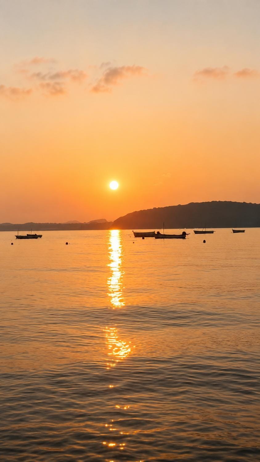 Natural landscape, Sea view, Sunrise
