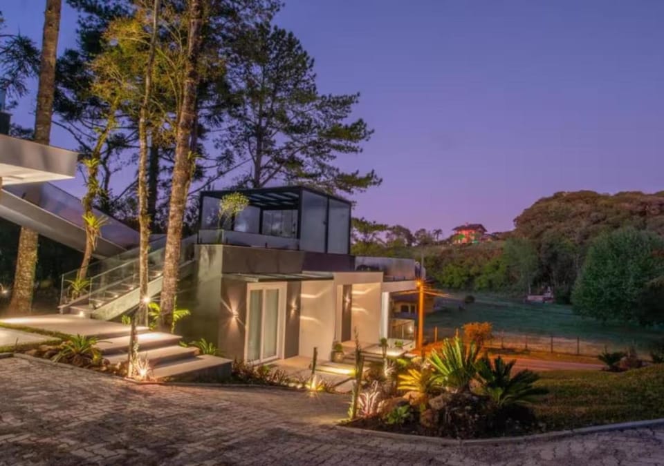 Property building, Night, Garden view