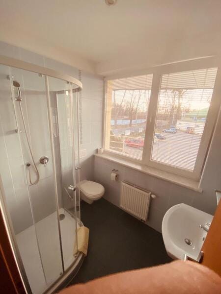 Shower, Toilet, Bathroom, Inner courtyard view