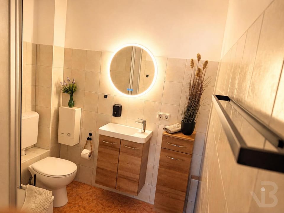 Shower, Toilet, Bathroom, Photo of the whole room, furniture, towels