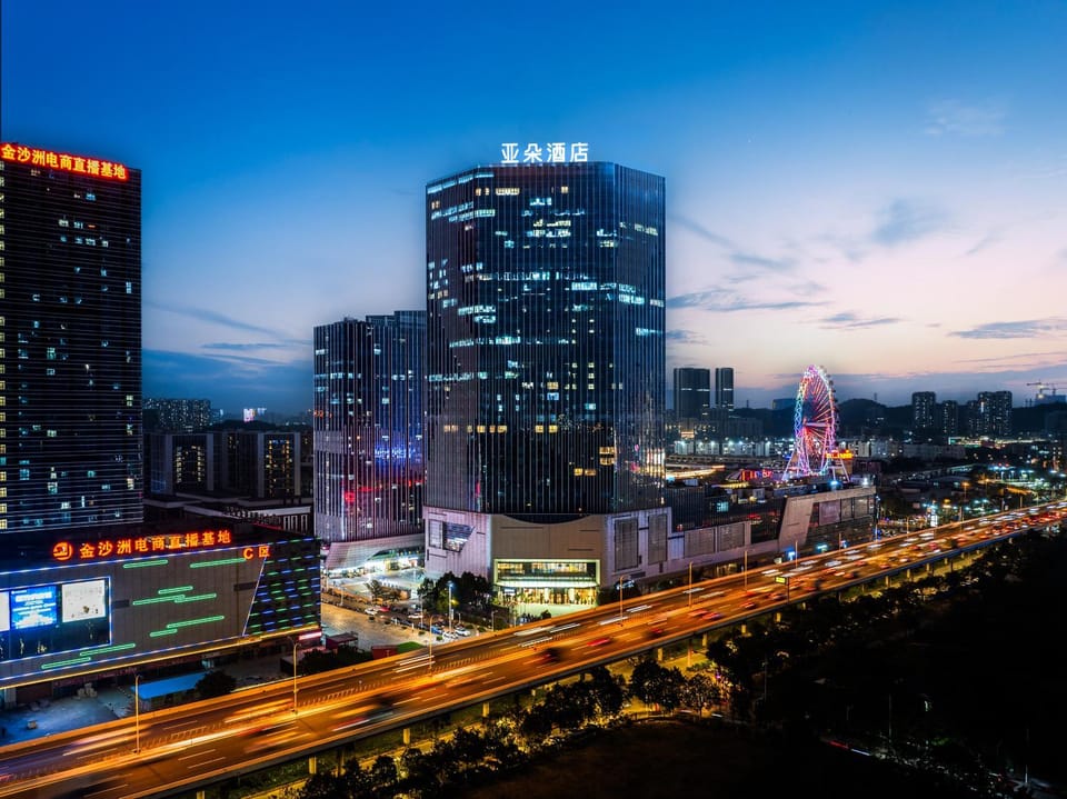 Property building, Night, Bird's eye view, City view
