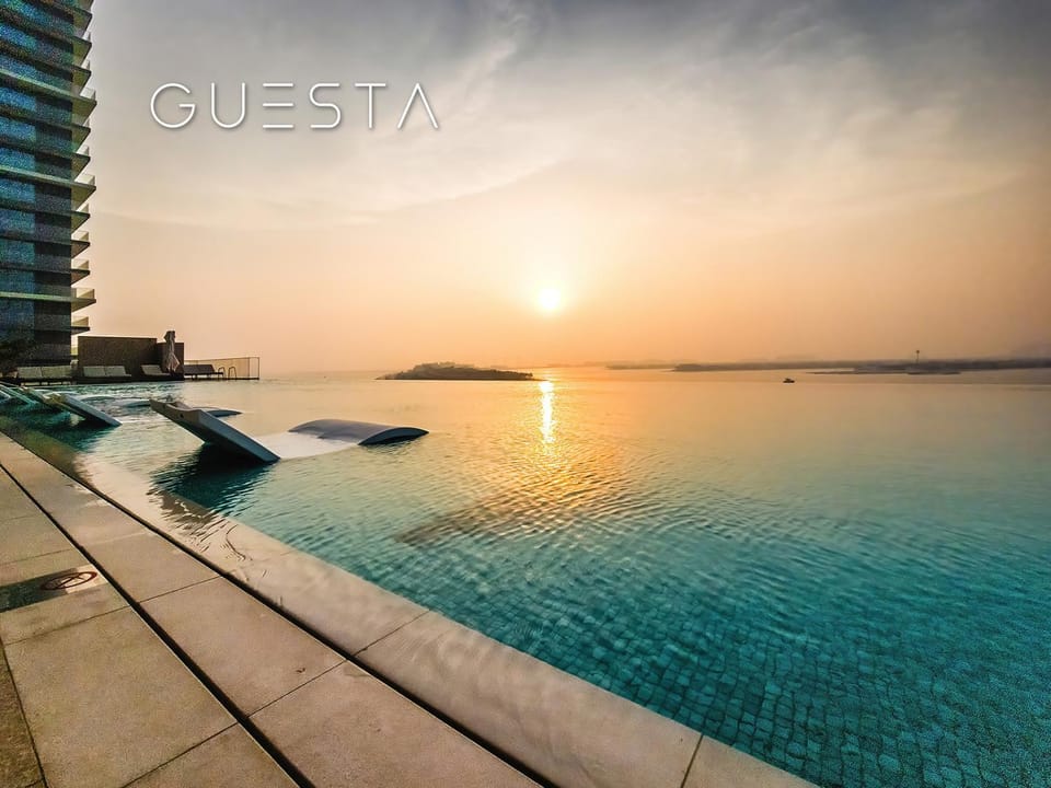 Swimming pool, Sunset