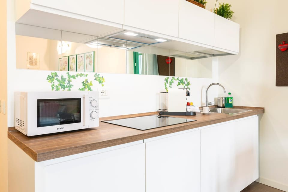 Kitchen or kitchenette, minibar, stove