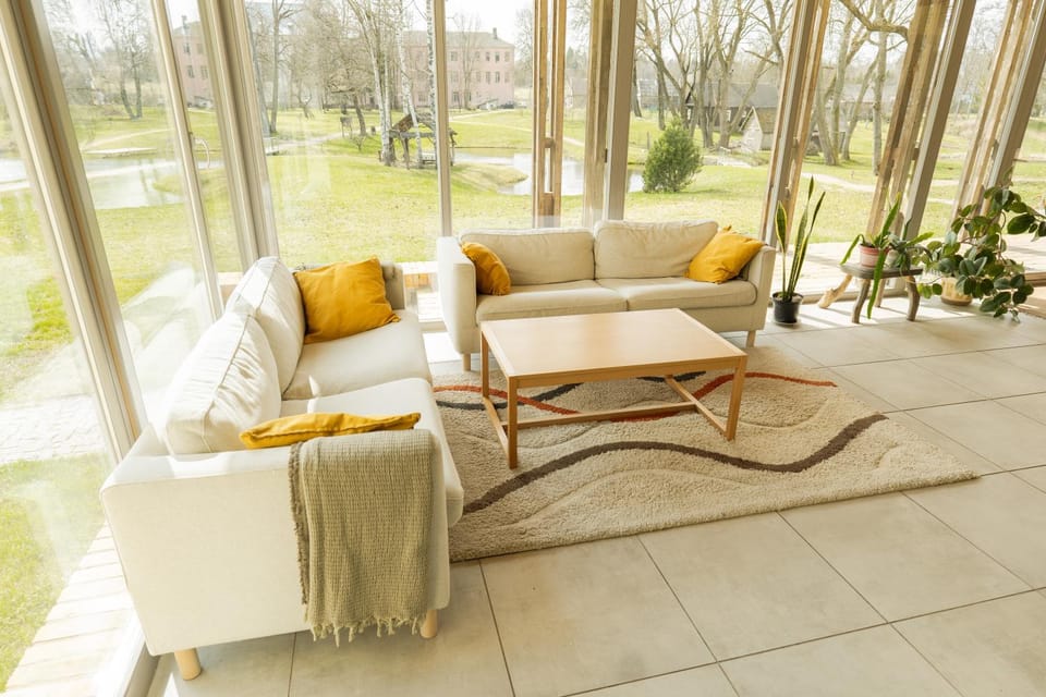 Living room, Garden view, Area and facilities