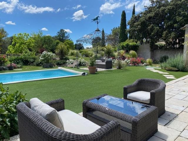 Patio, Garden view, Pool view