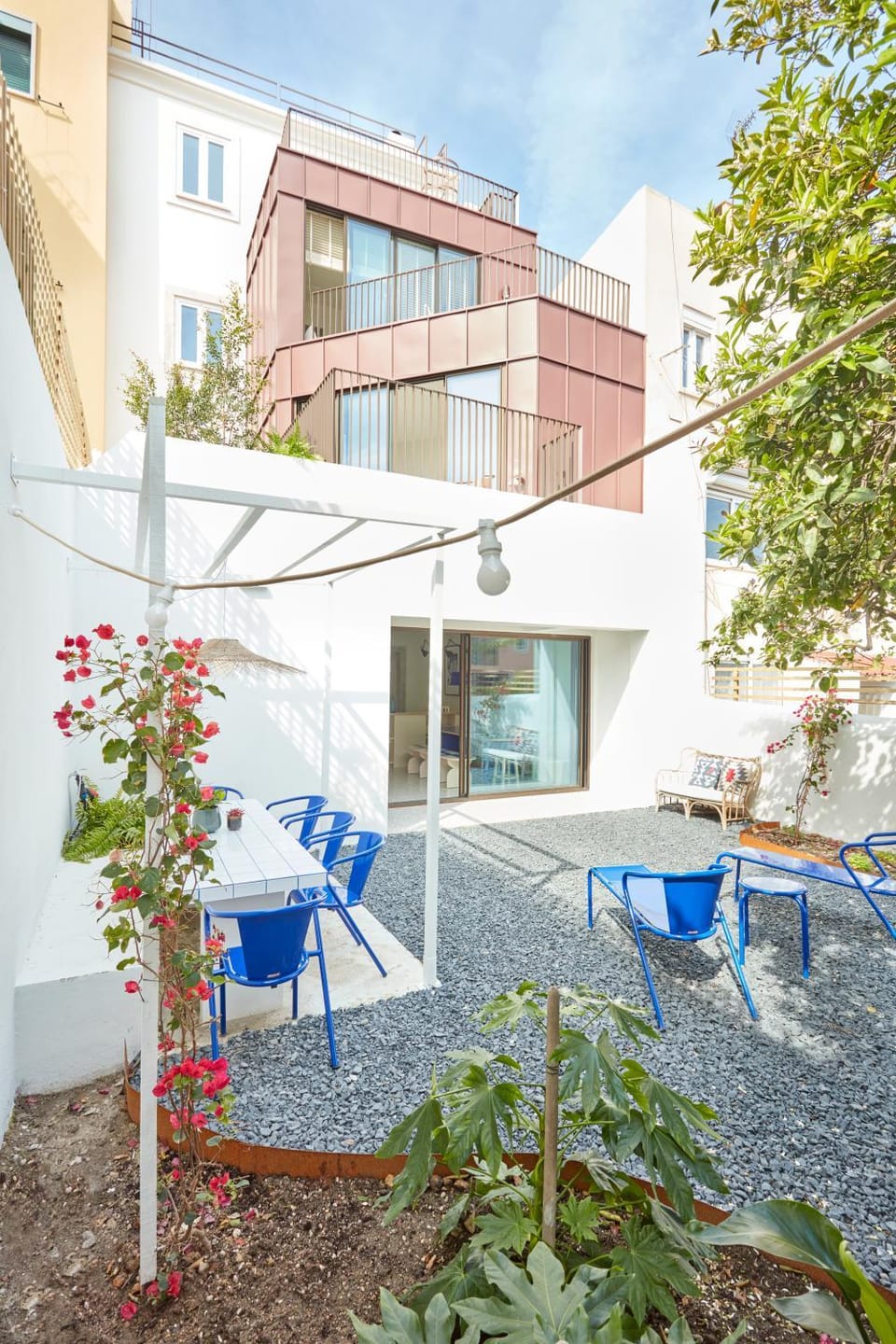 Property building, Patio, Spring, Garden, Garden, sunbed