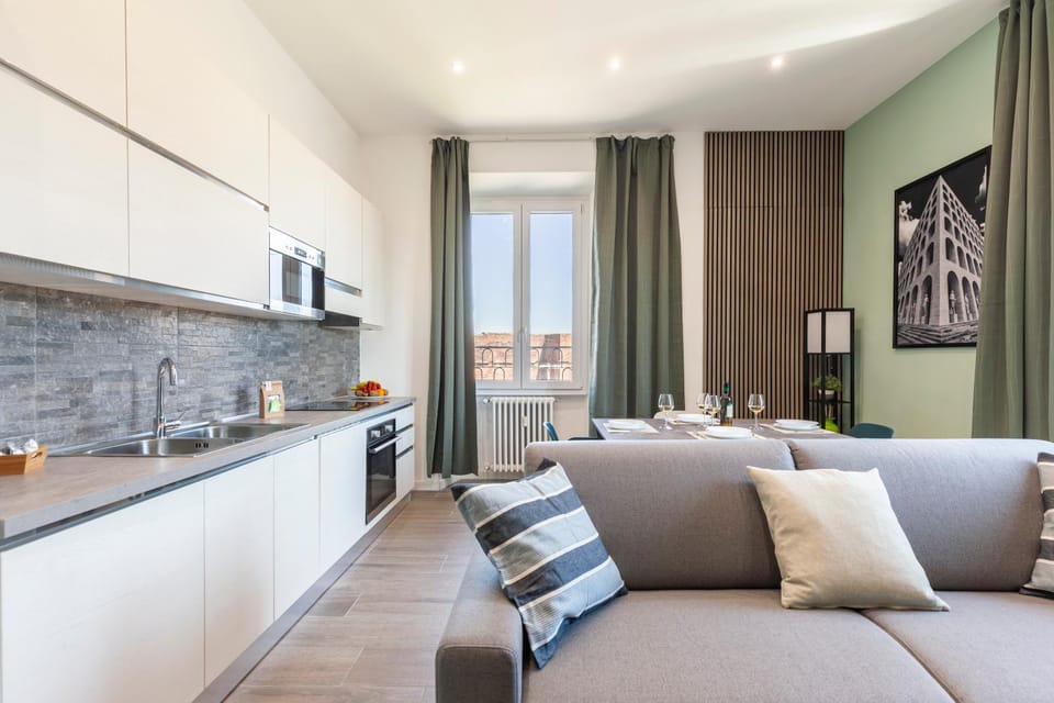Kitchen or kitchenette, Living room, Dining area