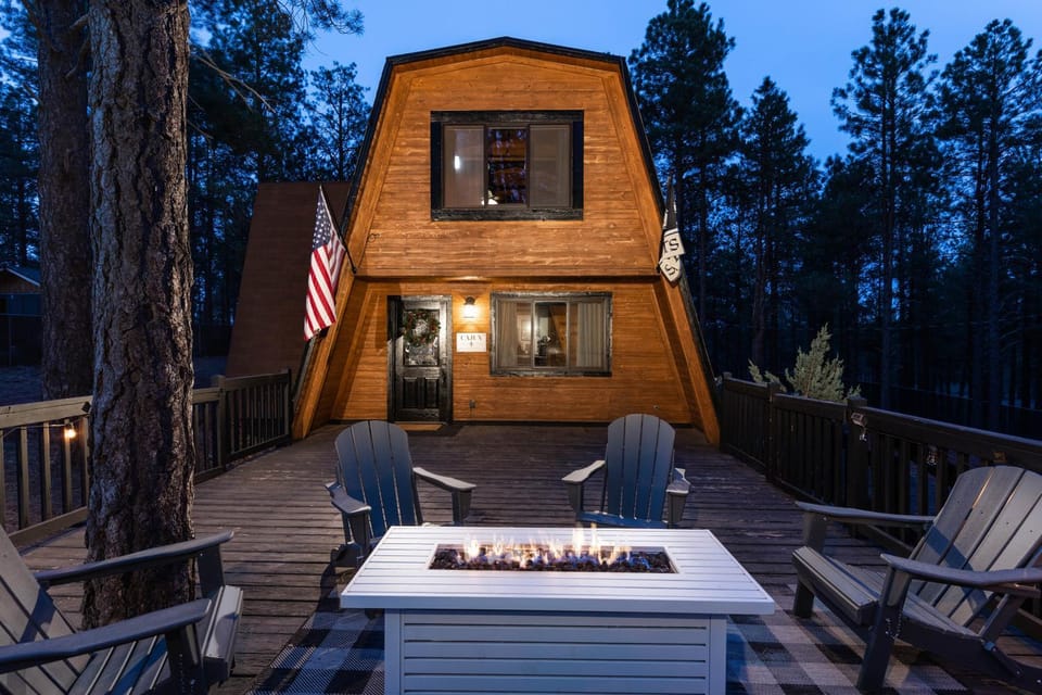 Property building, Patio, Night, View (from property/room), Balcony/Terrace