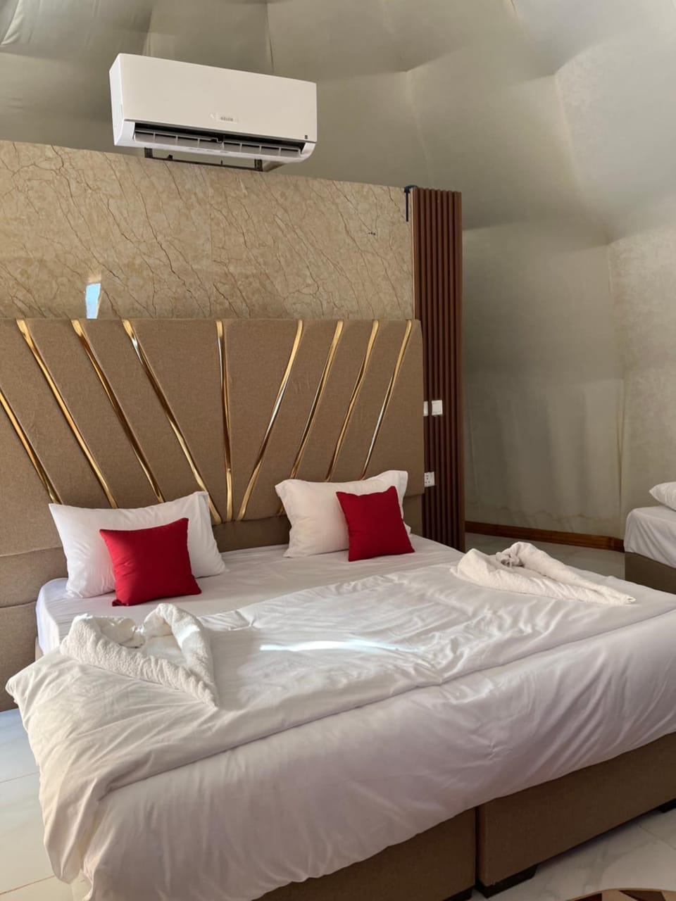 Bed, air conditioner