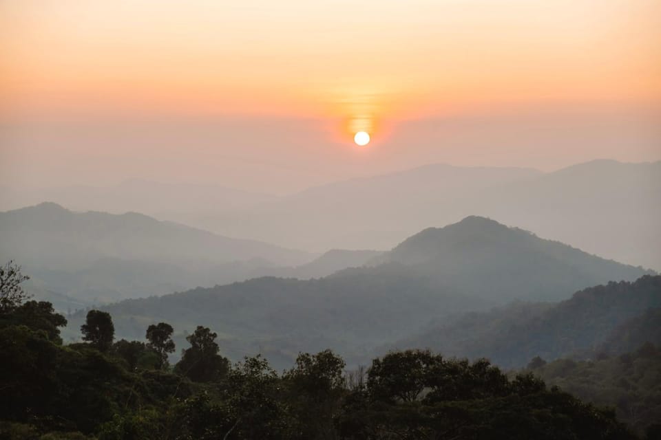 Natural landscape, Mountain view, Sunset